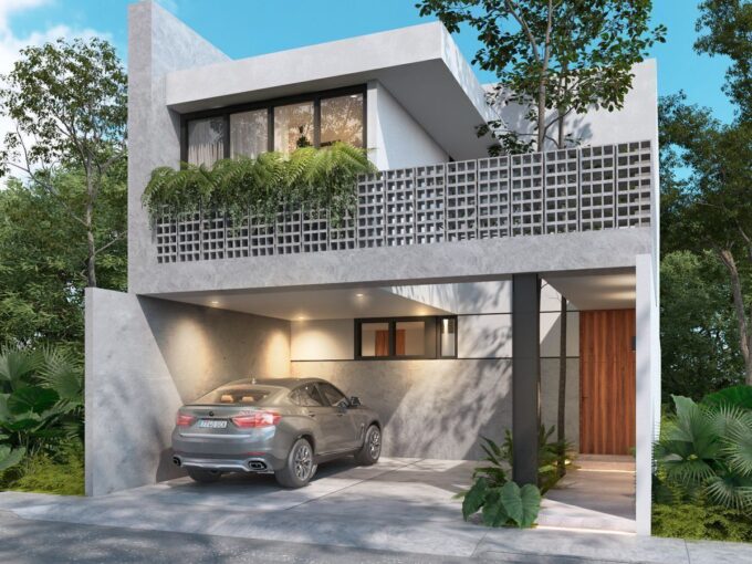 Towhouse en venta al Norte de Merida Yucatán Villa Aura Cholul