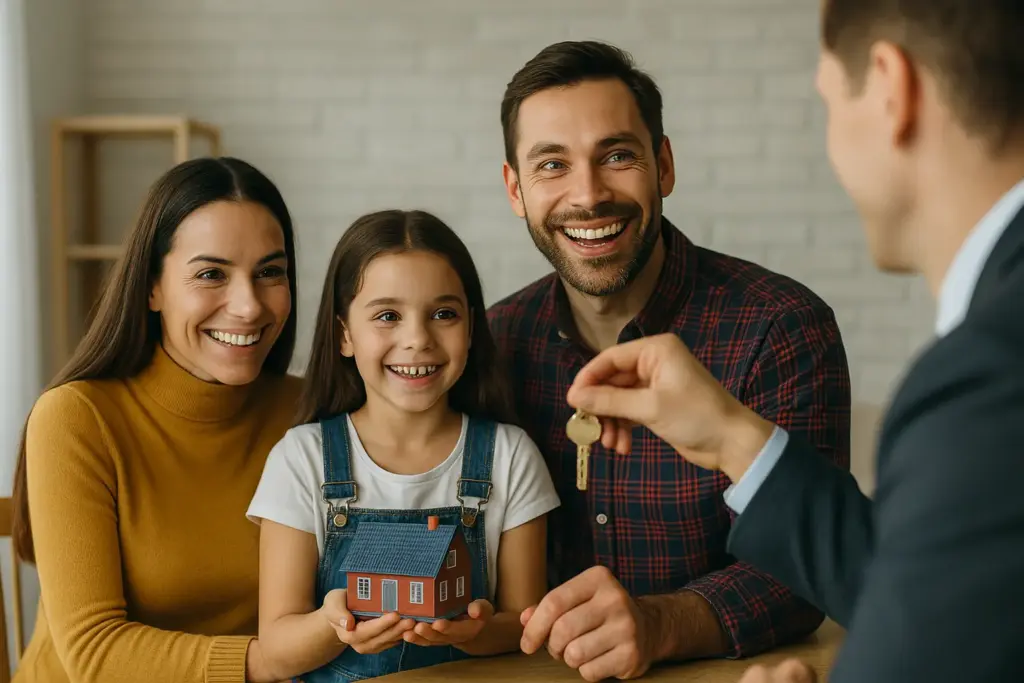 seccion nosotros familia y agente inmobiliaria bci