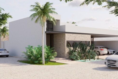 Casa de una planta en venta al norte de Mérida|Privada Soluna| Temozón norte