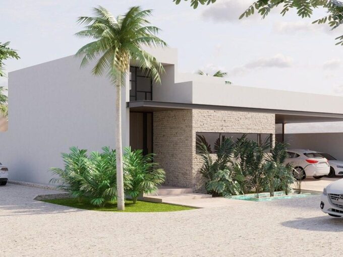 Casa de una planta en venta al norte de Mérida|Privada Soluna| Temozón norte
